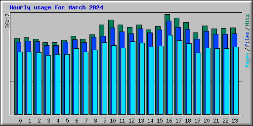 Hourly usage for March 2024