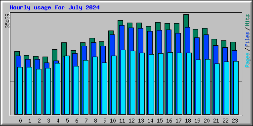 Hourly usage for July 2024